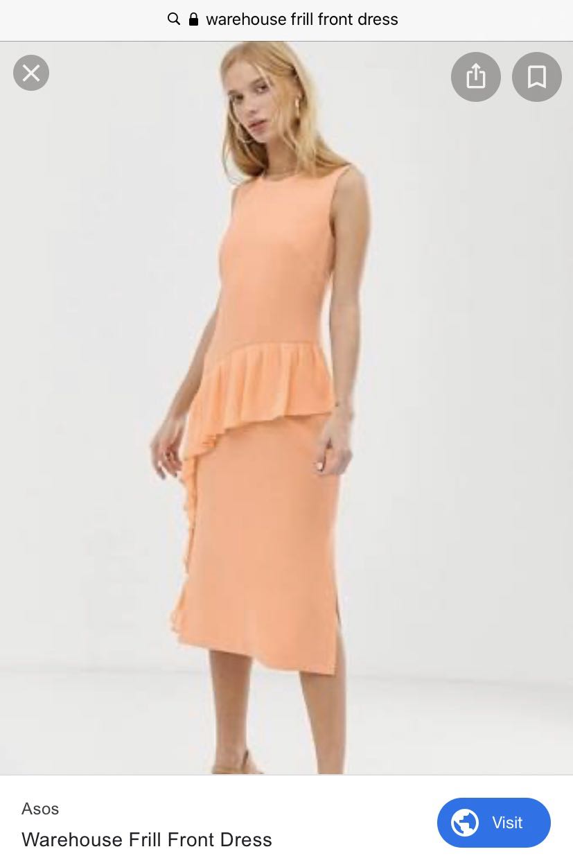 Warehouse melon color dress, Women's Fashion, Dresses & Sets, Dresses