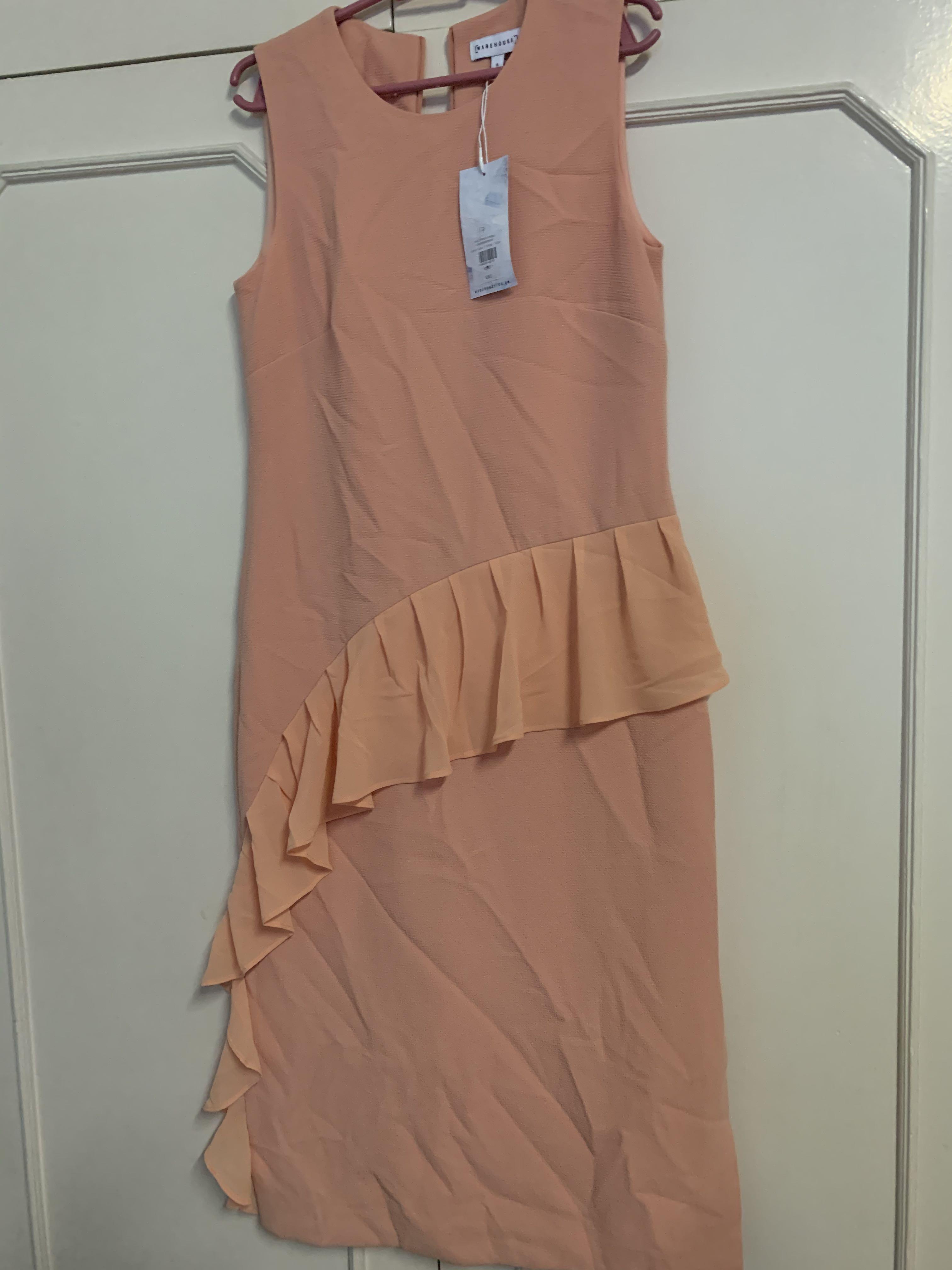 Warehouse melon color dress, Women's Fashion, Dresses & Sets, Dresses