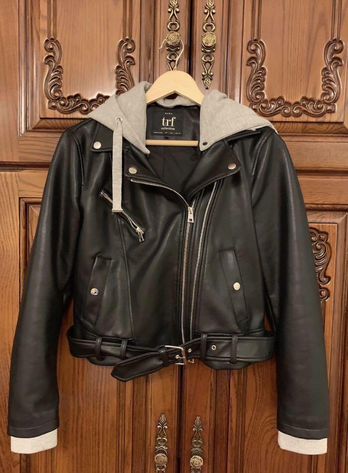 Trf collection on sale zara leather jacket