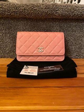 Chanel 19s mother of pearl woc bag