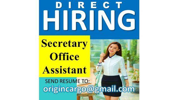 DIRECT HIRING Personal assistant secretary office staff paranaque / las pinas area office based