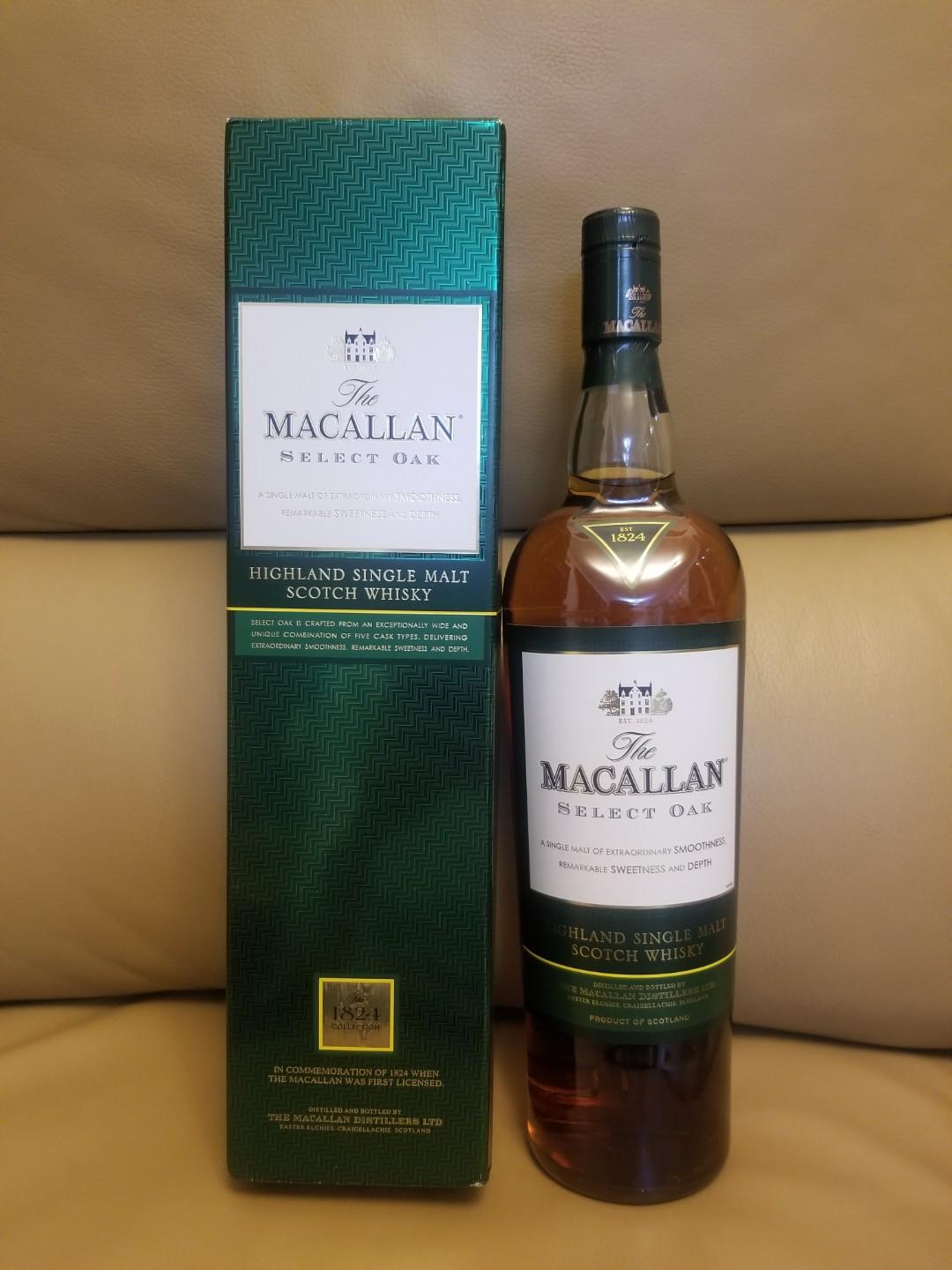 麥卡倫1824橡木桶精選 綠標 單一麥芽蘇格蘭威士忌macallan 1824 Select Oak Single Malt Scotch Whisky 嘢食 嘢飲 酒精飲料 Carousell