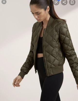 Aritzia TNA league puffer olive medium.