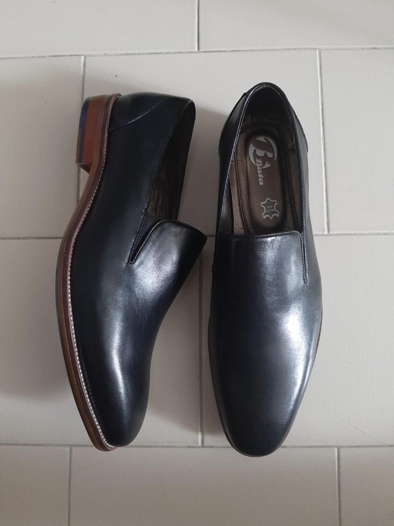 off BN Leather Shoes with Heel Cushion 