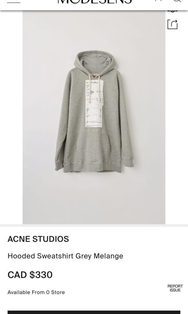 Acne studios receipt hoodie new arrivals