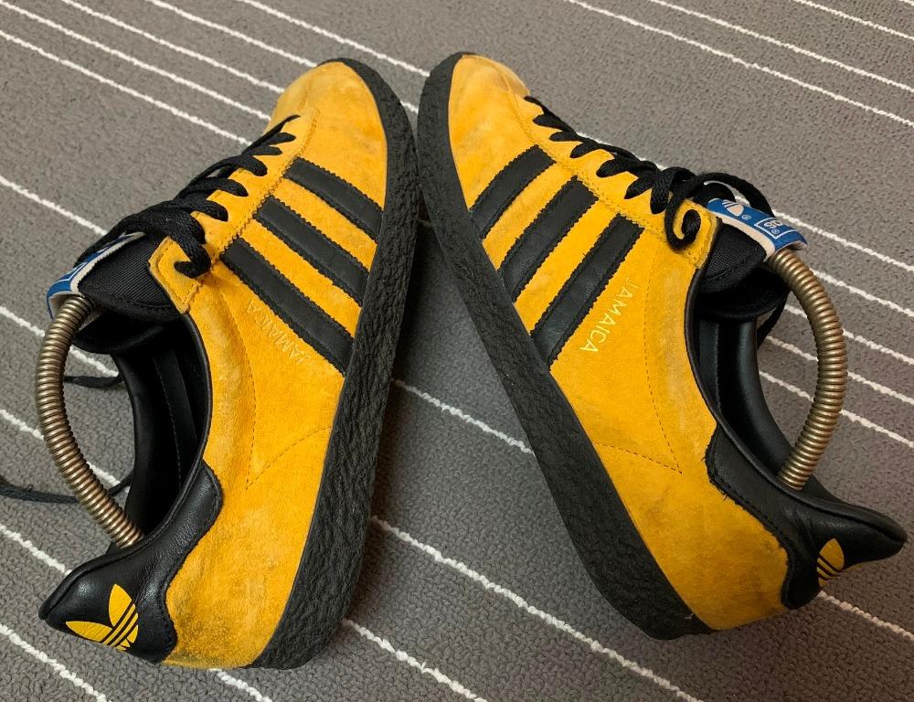 Aarde Productie oosters Adidas Jamaica yellow Trainers Shoes Size 8 UK, Men's Fashion, Footwear,  Sneakers on Carousell
