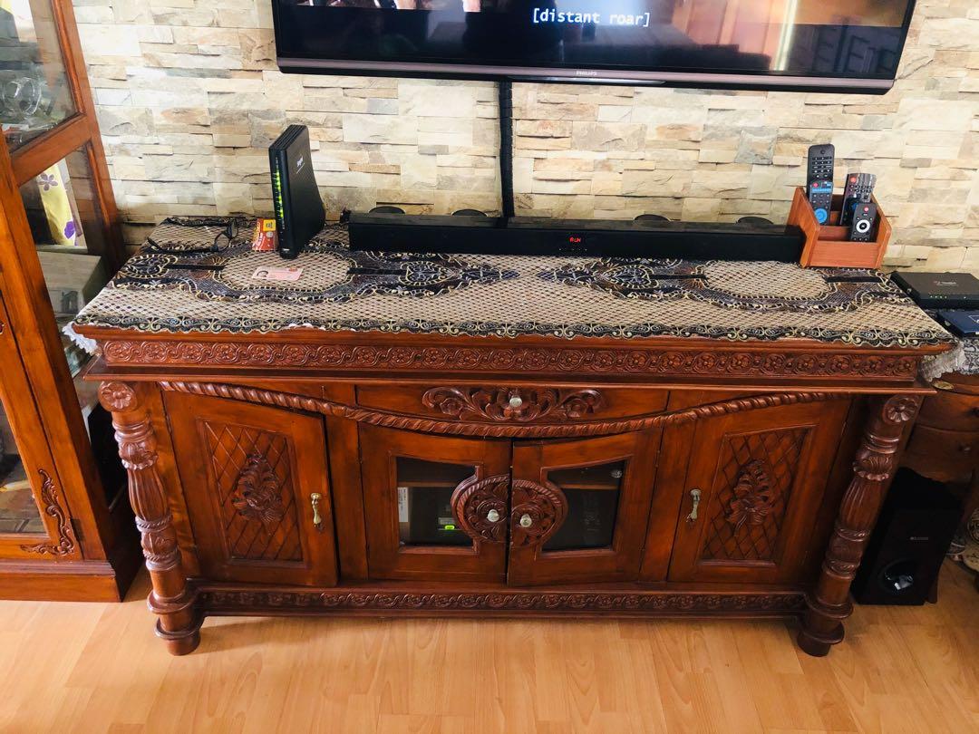 Antique Furniture TV console, Furniture & Home Living, Furniture, TV Consoles on Carousell