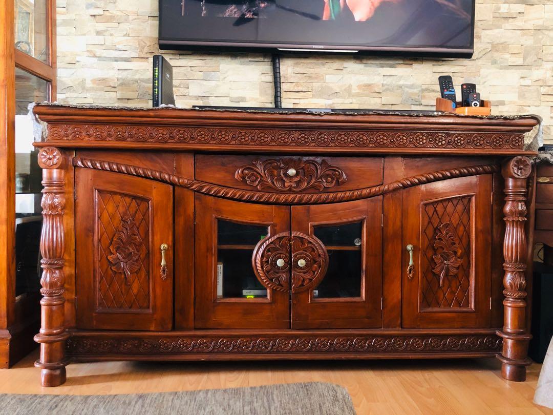 Antique Furniture TV console, Furniture & Home Living, Furniture, TV Consoles on Carousell