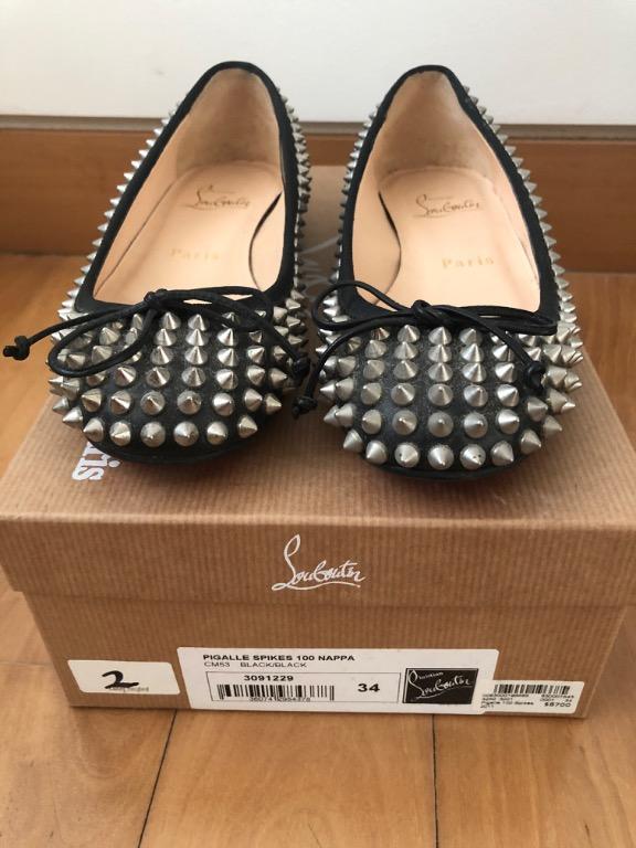 Christian louboutin studded flats sale