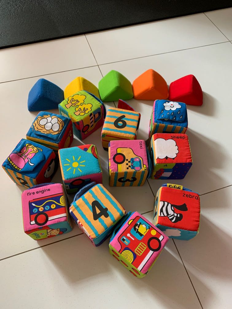 Baby Toddler Children Kids Educational Soft Toy Blocks Mix and Match