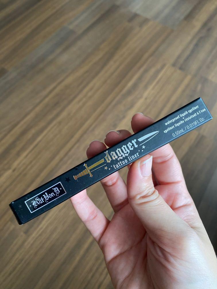 BNIB Kat Von D Dagger Tattoo Liner Eyeliner Trooper Black, Beauty