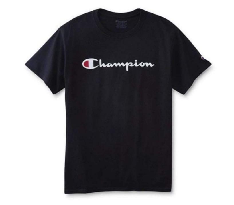 Champion logo t shirt, Men's Fashion 