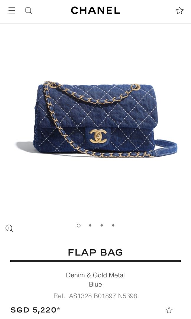Chanel Denim Flap Bag in gold hardware (2020 collection)