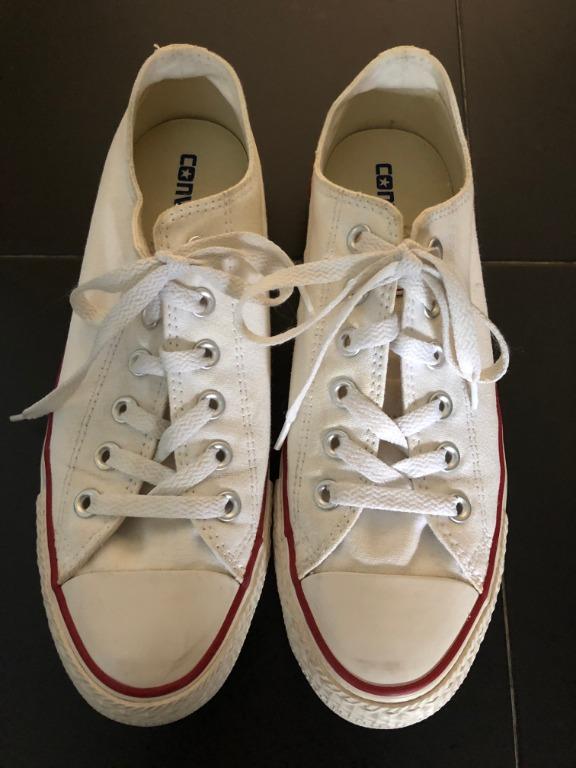 Converse AS OX WHITE unisex (Size UK 7 / Euro 40), Sports, Sports Apparel  on Carousell