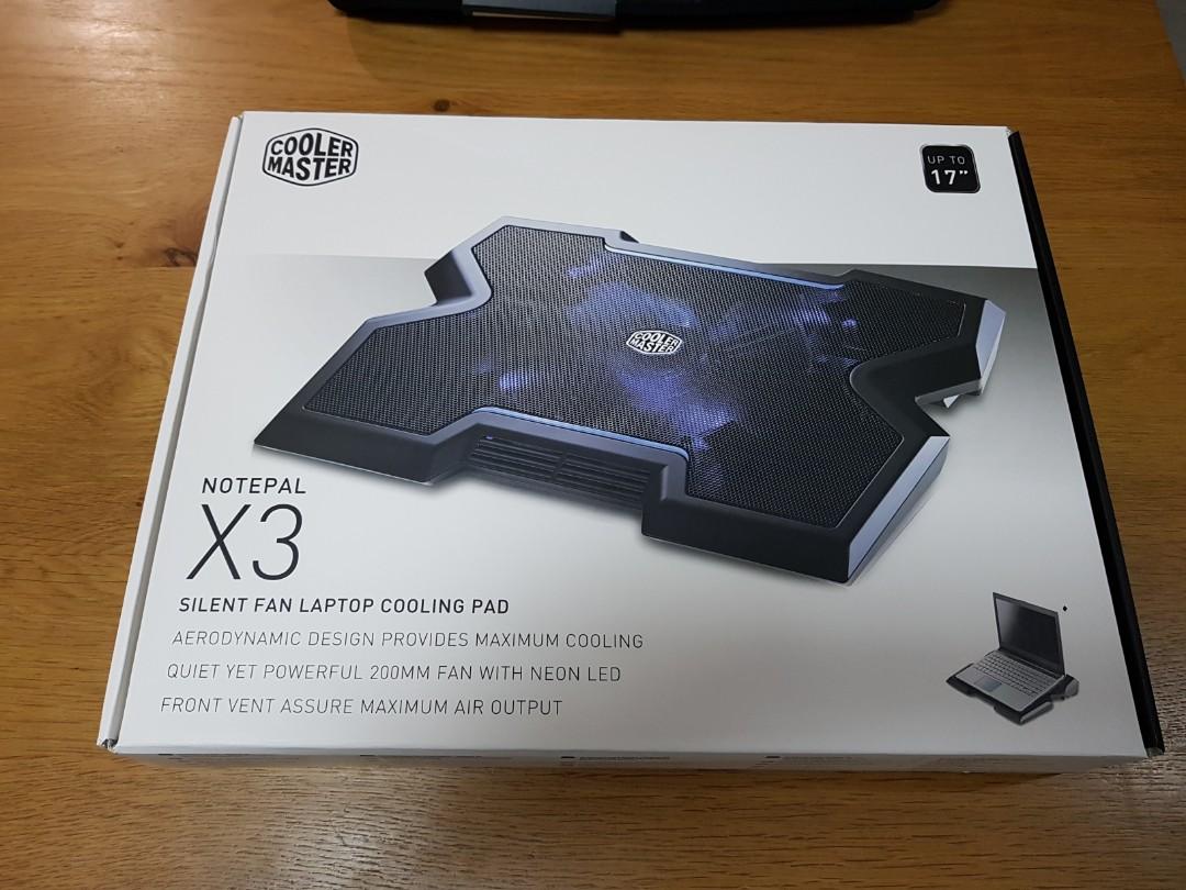 Cooler Master X3 Notepal Laptop Cooler, Computers & Tech, Parts