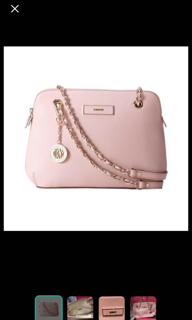 Dkny Pink Saffiano Leather Bryant Park Crossbody Bag