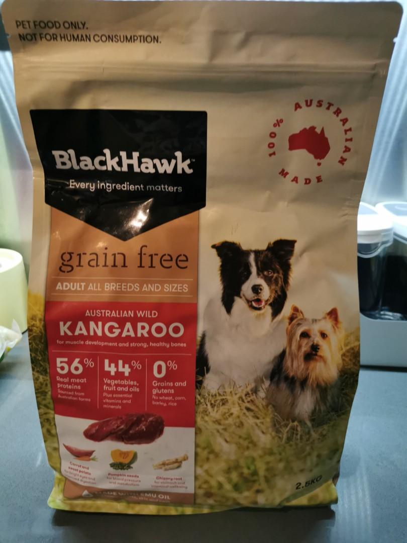 black hawk kangaroo dog food
