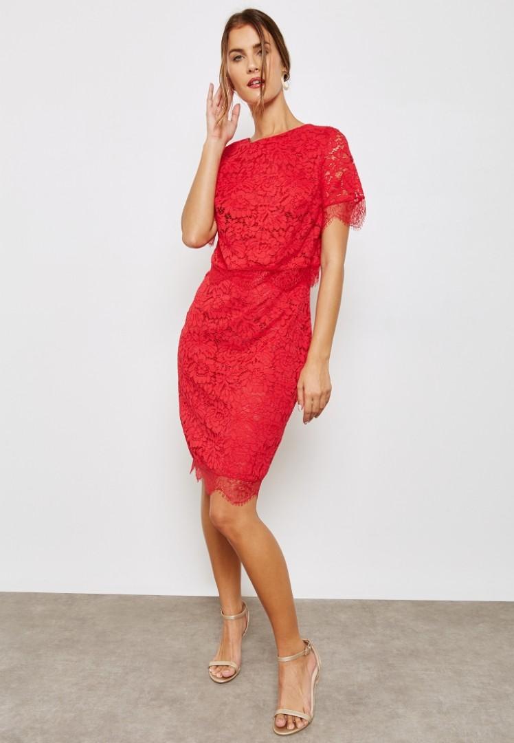 dress the population blair lace midi dress Dress the Population Blair Dress - Purple main image 1