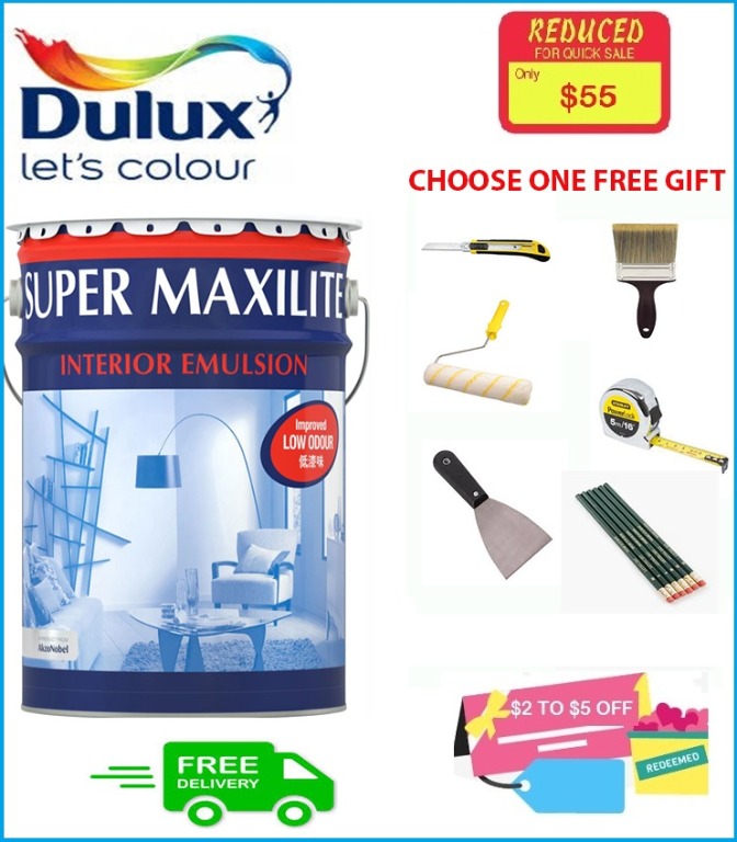 Dulux Super Maxilite Interior Emulsion paint 20 Litres Free delivery