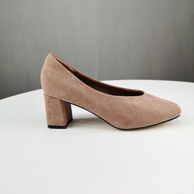 mauve suede heels