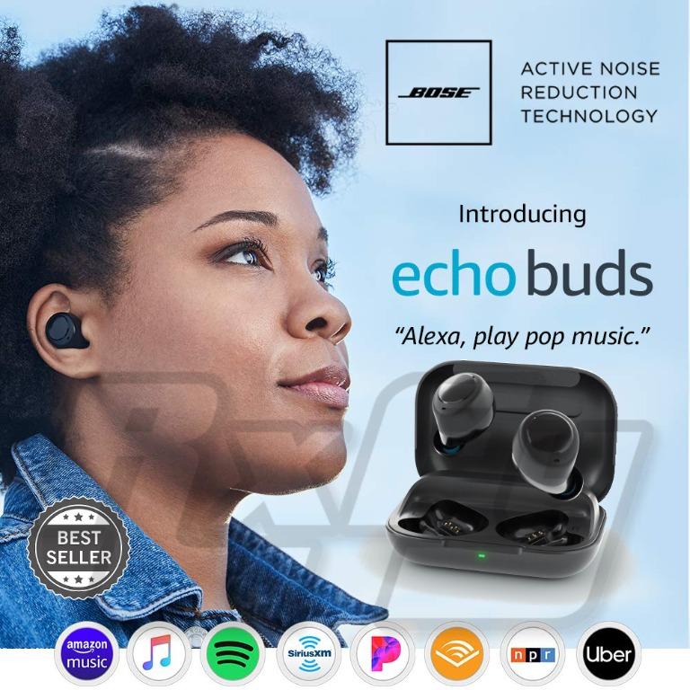 Echo Buds Wireless earbud with immersive sound bose active noise reduction Amazon Alexa airpods apple earphone iem