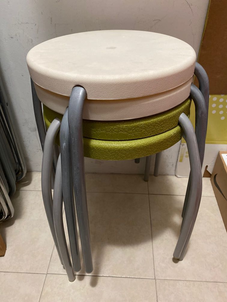 Ikea chair / stool 4pc, Furniture, Tables & Chairs on Carousell