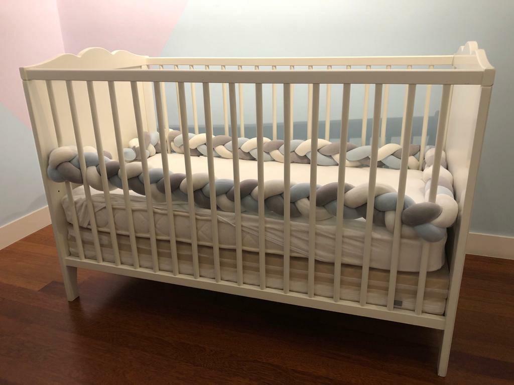IKEA HENSVIK baby cot with Getha mattress, Babies & Kids, Cots & Cribs