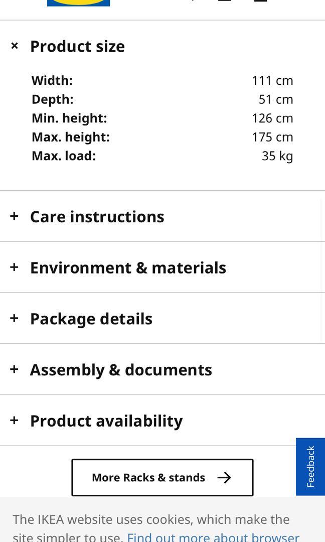 Ikea Rigga Clothes Rack Furniture Others On Carousell