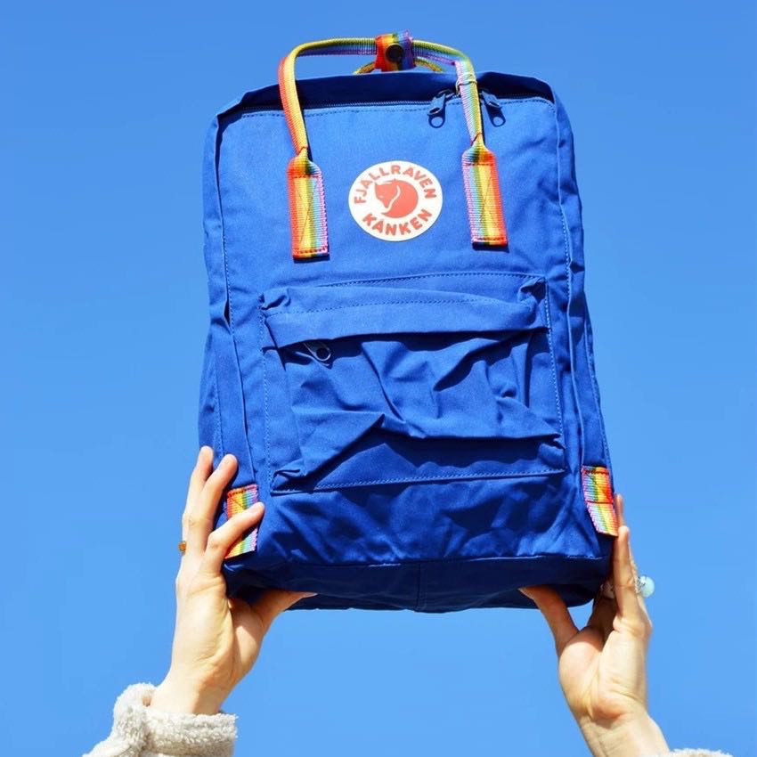 kanken rainbow blue