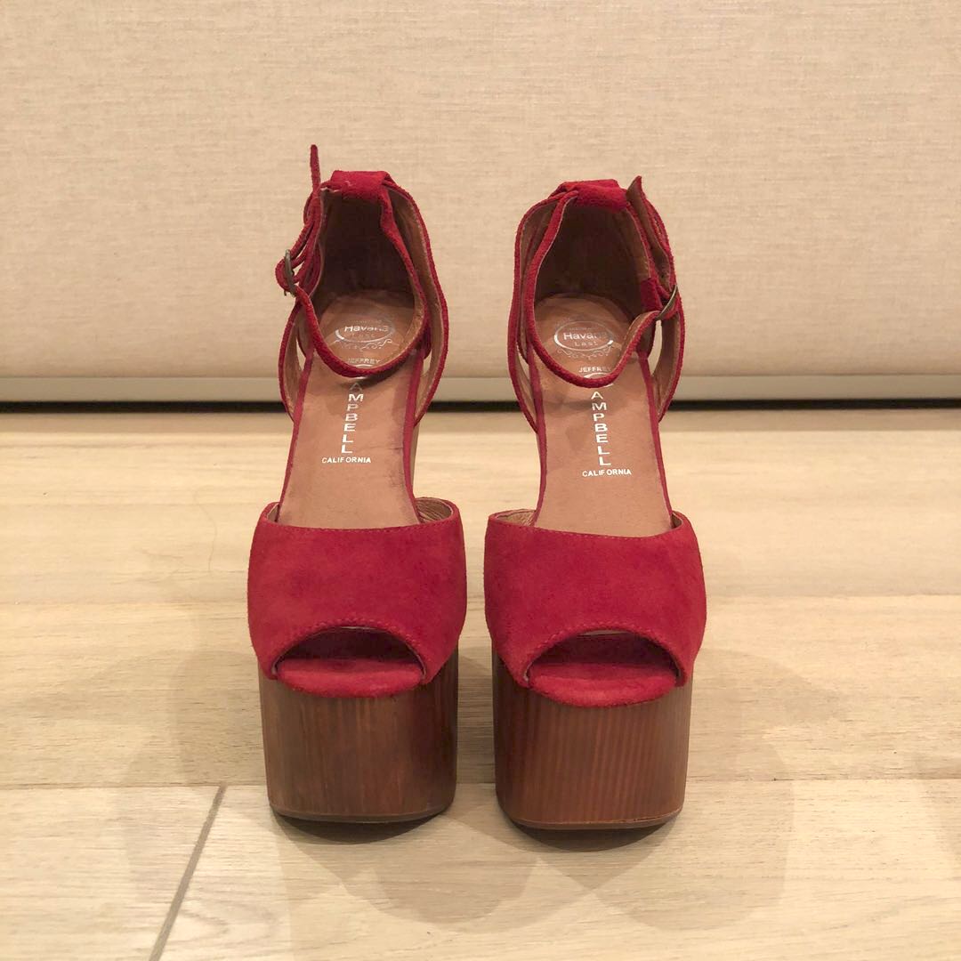 wooden platform heels