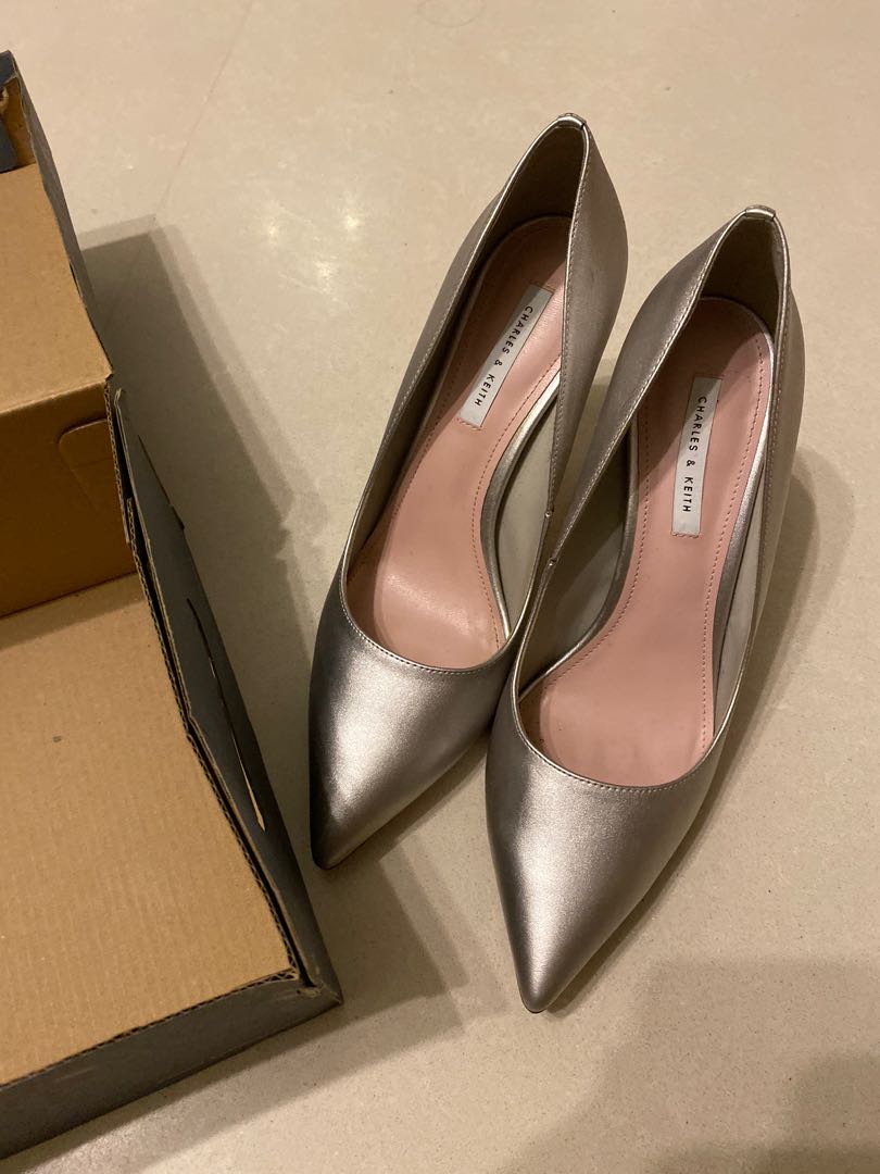 little silver heels
