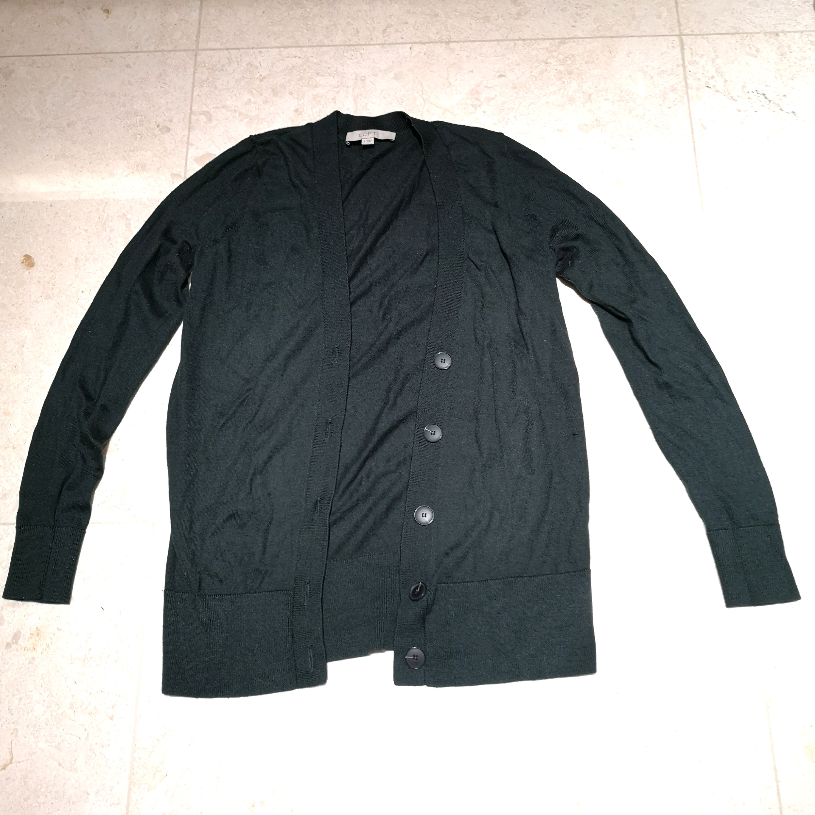 ann taylor green cardigan