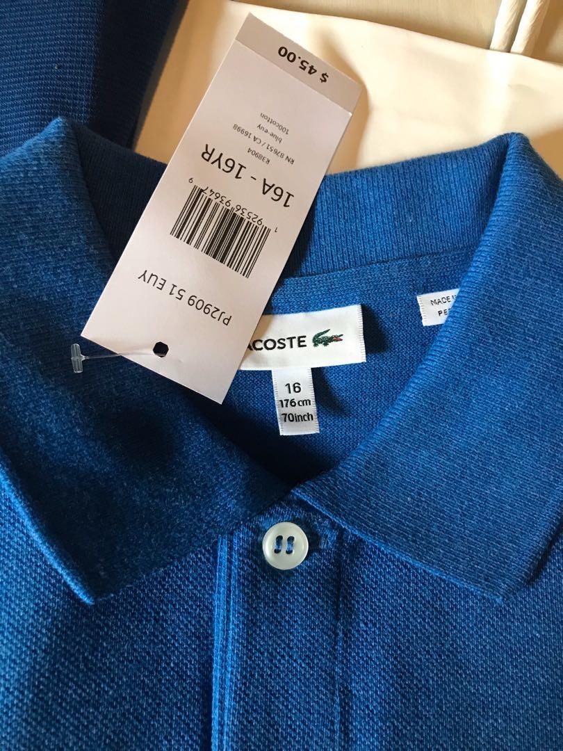 Lacoste size 16 online