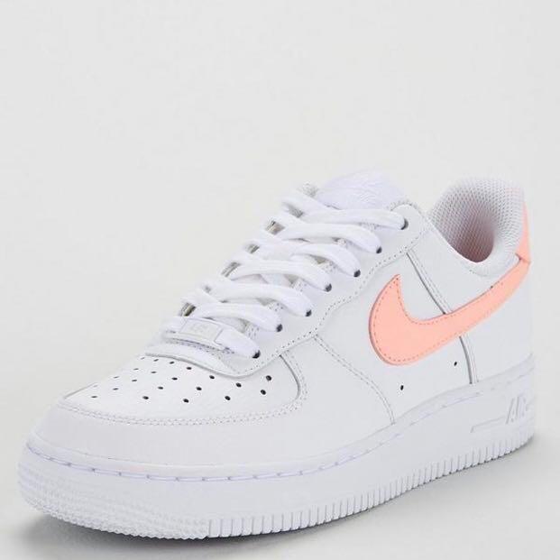 white air force 1 pink tick