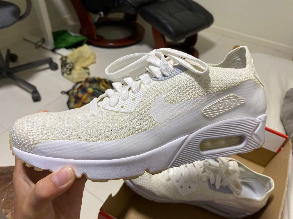 Nike AirMax 90 Ultra 2.0 Flyknit white, Men's Fashion, Footwear, Sneakers  on Carousell