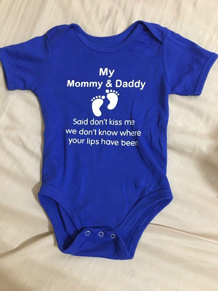 No kissing hot sale baby onesie