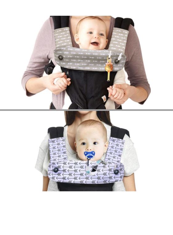 Organic reversible bib cover and drool pads for Ergobaby four position 360 carrier, Babies