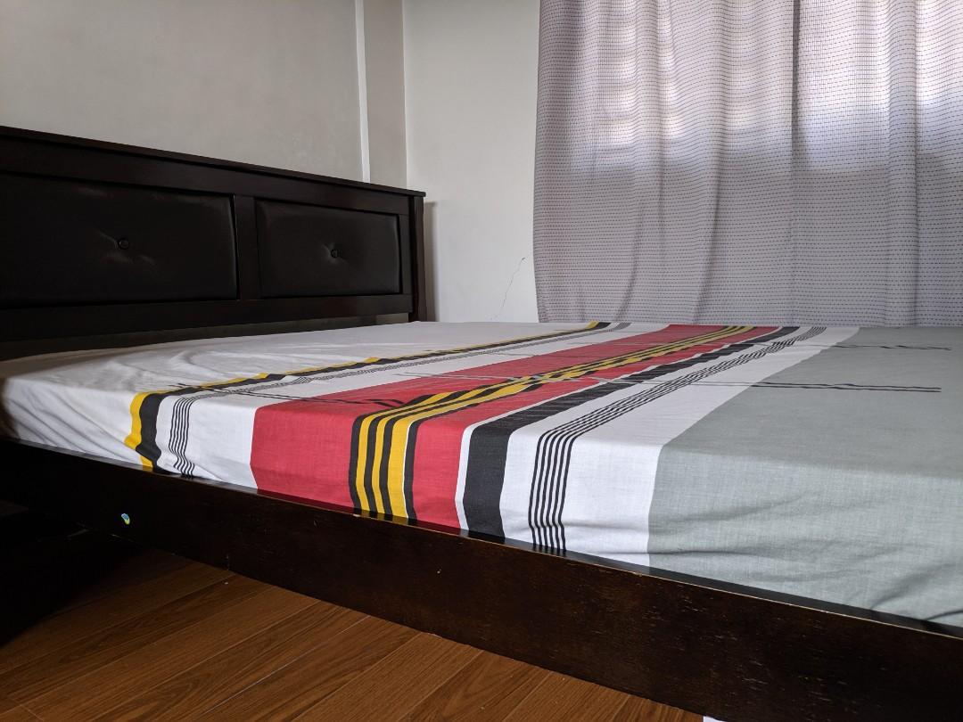 Queen Size Bed with Uratex Foam, Furniture & Home Living, Furniture