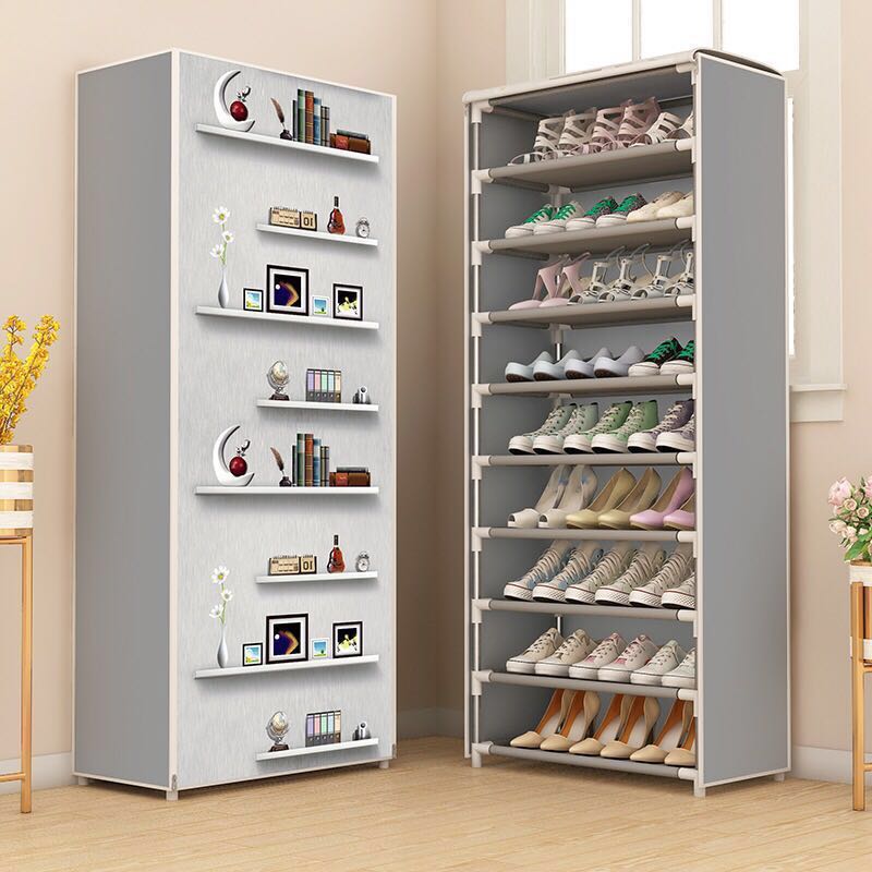 Shoes Rack Dust Free Shoe Cabinet With Cover Dormitory Shelf