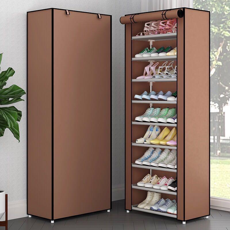Shoes Rack Dust Free Shoe Cabinet With Cover Dormitory Shelf