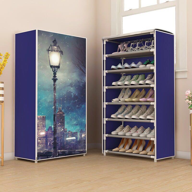 Shoes Rack Dust Free Shoe Cabinet With Cover Dormitory Shelf