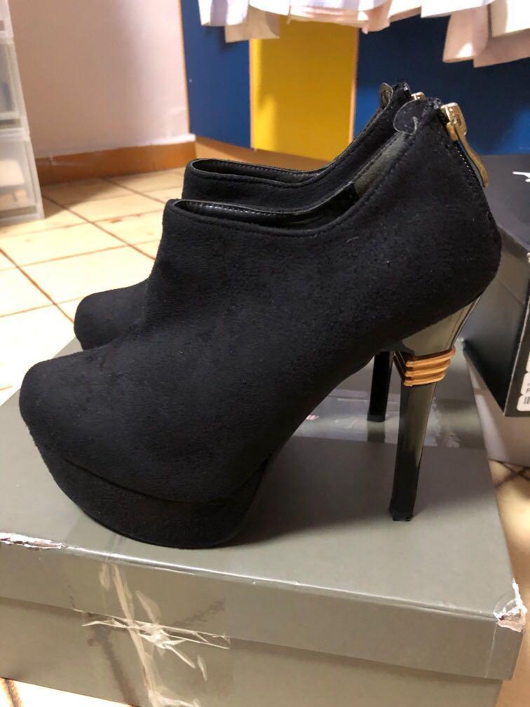 Black store heels covered