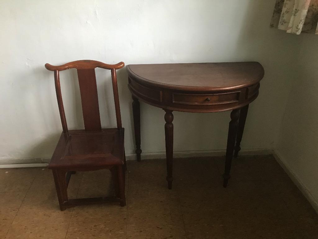 Solid Teak Semi Circle Side Table Furniture Tables Chairs On Carousell