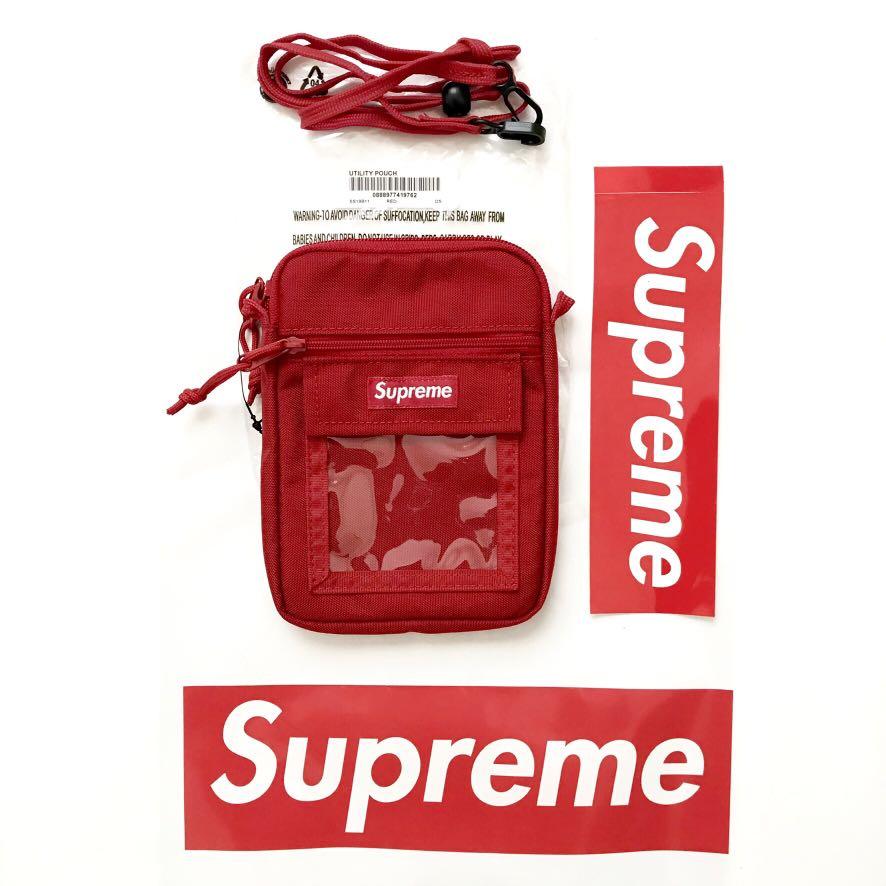 supreme utility bag red