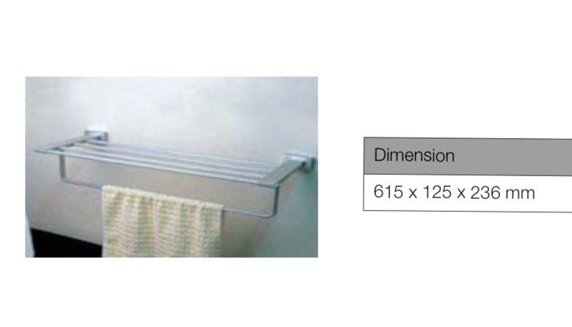 Towel Rack / Towel Holder (Category: Clothes Drying Rack) located in Taguig. Submitted by abil0182 (Listing ID 273851855, Image 3). Description: Towel Rack/ Holder Square Design Aluminum Finish Original Price:P3,094 Selling Low Shipping via Lalamove/Grab c/of buyer Meet up at Vista Mall Taguig.