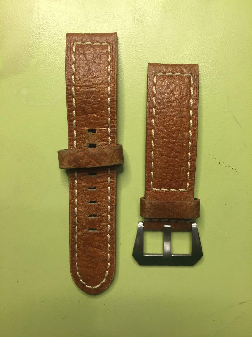 Veloci/ Asprey Brown Leather Strap -24, Men's Fashion, Watches ...