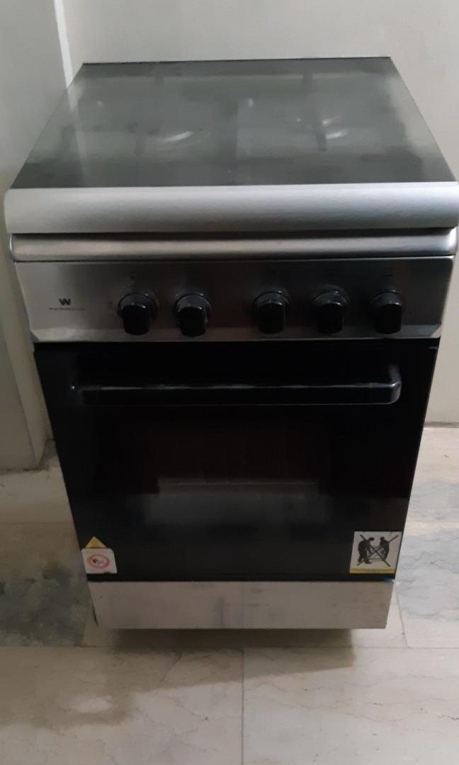 WhiteWestinghouse WCG540XG 50Cm Range 4 Gas Burners with Oven, TV