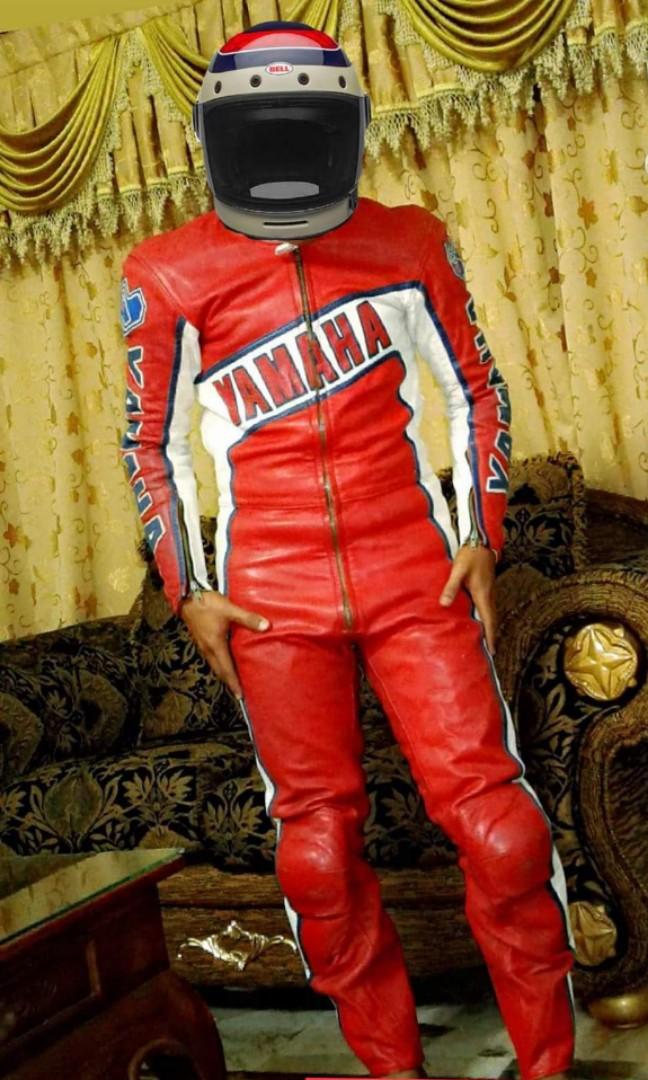 Vintage motorcycle racing leathers top