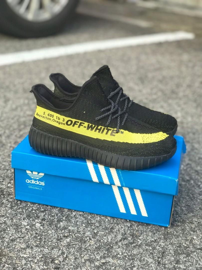 Yeezy off store white black yellow