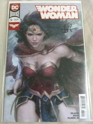 Autographed Wonder Woman Rebirth #51 - Regular Cover by Artgerm